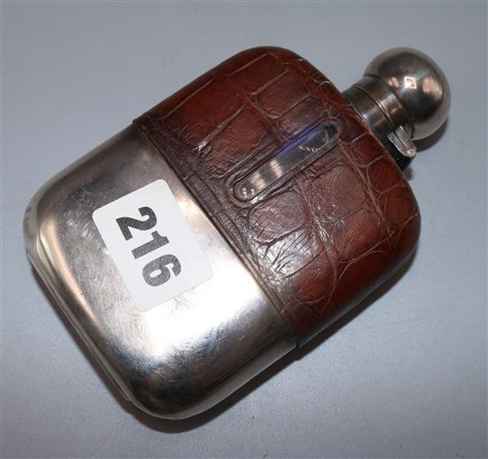 Silver mounted pocket flask